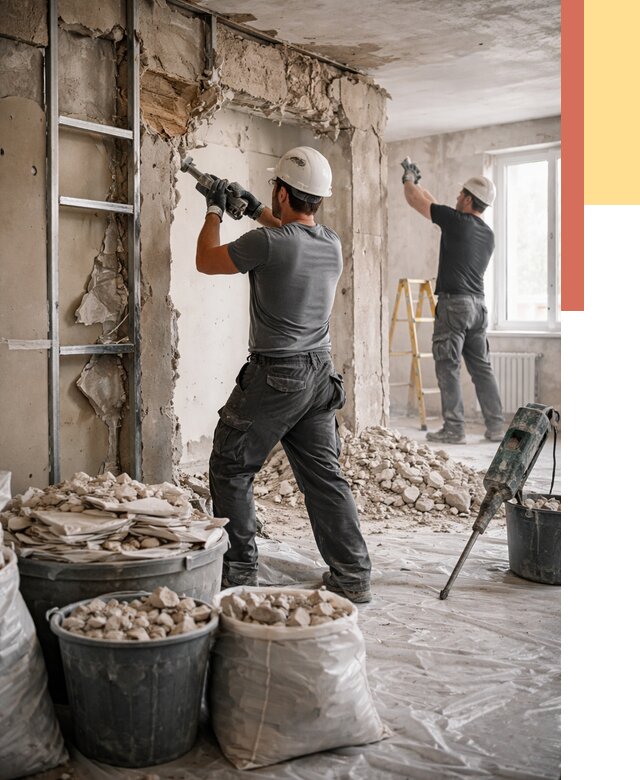 Демонтажные работы в Удомле от 2805 руб. — услуги и цена под ключ | ОТДЕЛОЧНИК-Дмл