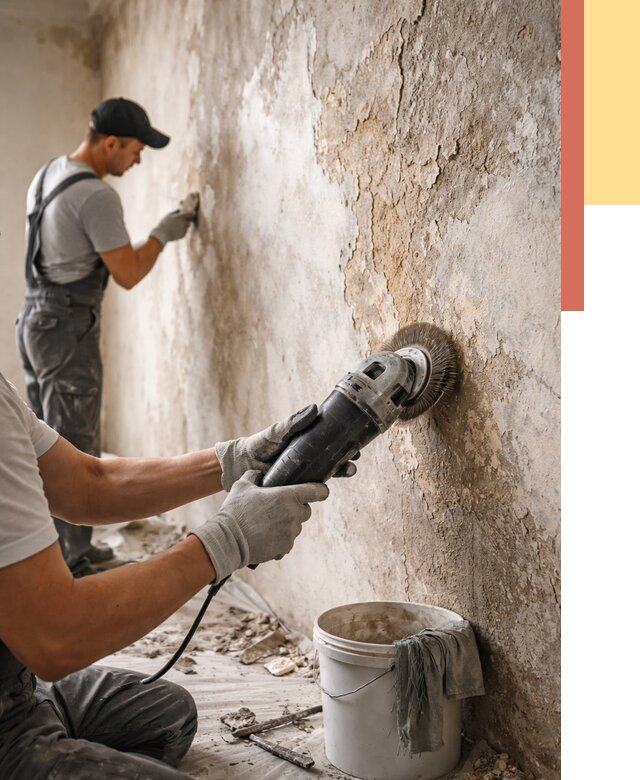 Снятие и удаление краски со стен в Удомле от 2182 руб. — ОТДЕЛОЧНИК-Дмл