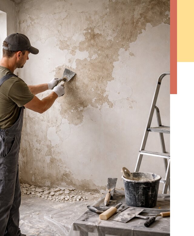 Снятие старой шпаклевки в Удомле от 1922 руб. — быстро и недорого | ОТДЕЛОЧНИК-Дмл