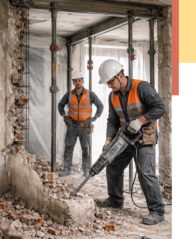 Снос несущих стен в Удомле от 10649 руб. — демонтаж несущей стены под ключ | ОТДЕЛОЧНИК-Дмл