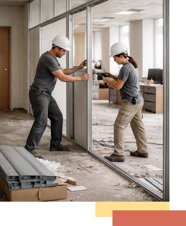 Демонтаж алюминиевых перегородок в Удомле быстро и аккуратно