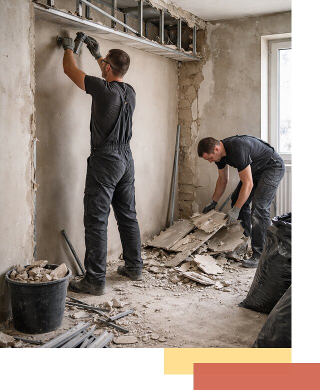 Демонтаж короба из гипсокартона в Удомле быстро и аккуратно