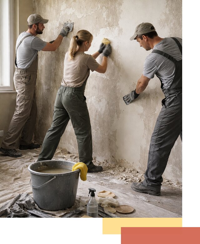 Очистка стен от клея и грунтовки в Удомле качественно и быстро