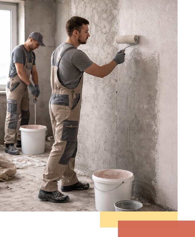 Нанесение бетоноконтакта на стены в Удомле для последующей отделки