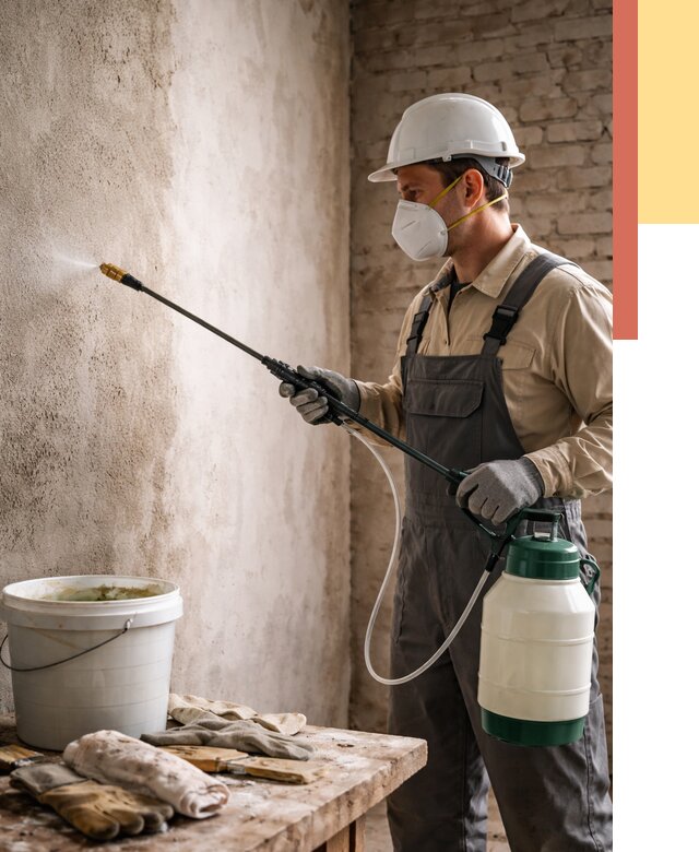 Антисептическая обработка стен в Удомле от 1247 руб. — быстро и недорого | ОТДЕЛОЧНИК-Дмл