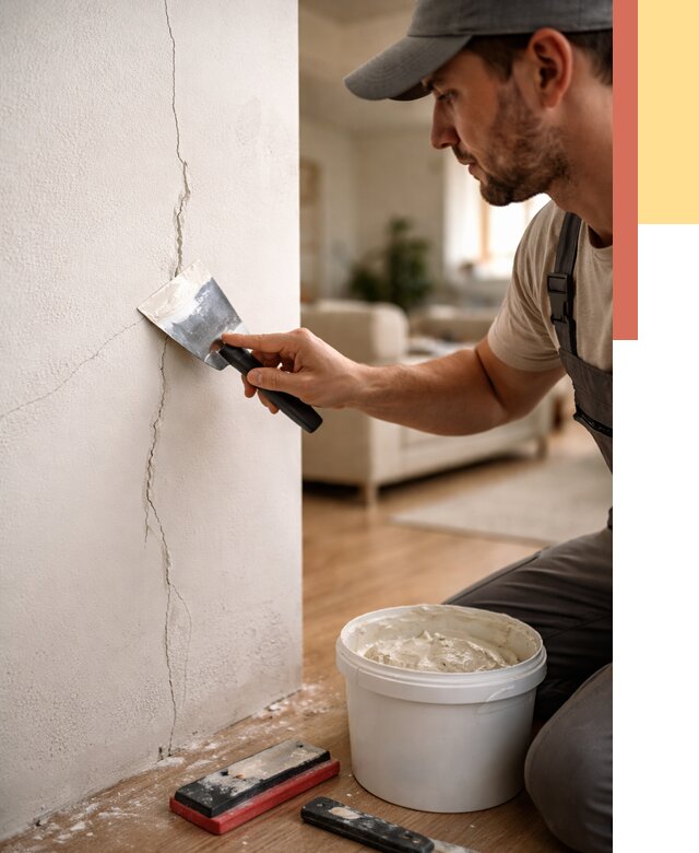 Заделка трещин и сколов в Удомле от 2545 руб. — быстро и недорого | ОТДЕЛОЧНИК-Дмл