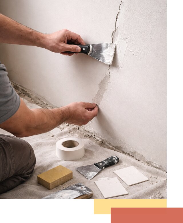 Заделка трещин и сколов в стенах и потолках в Удомле