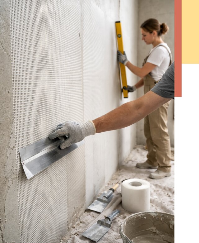 Армирование стен стеклосеткой в Удомле от 3324 руб. под ключ | ОТДЕЛОЧНИК-Дмл