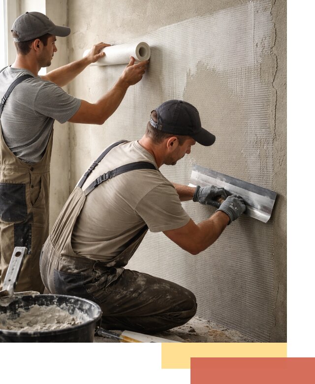 Армирование стен стеклосеткой в Удомле для прочной отделки