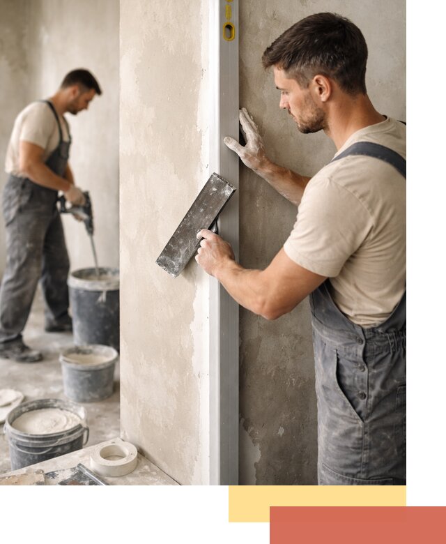 Выведение углов стен в Удомле: монтаж и оштукатуривание