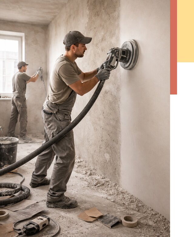 Шлифовка стен в Удомле от 1247 руб/м2 — быстро и недорого | ОТДЕЛОЧНИК-Дмл