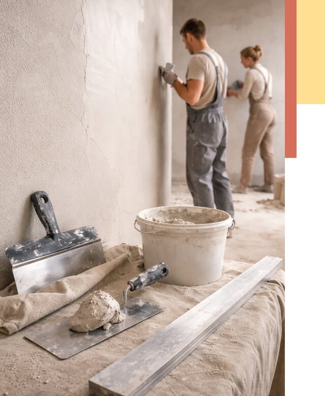 Штукатурка стен гипсовая в Удомле от 4675 руб/м2 — быстро и недорого | ОТДЕЛОЧНИК-Дмл