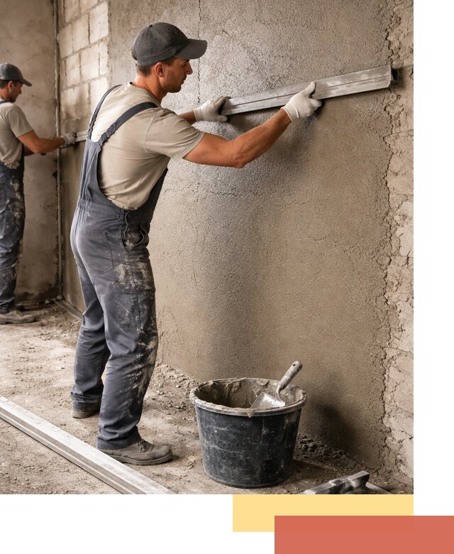 Штукатурка стен цементно-песчаная в Удомле профессионально