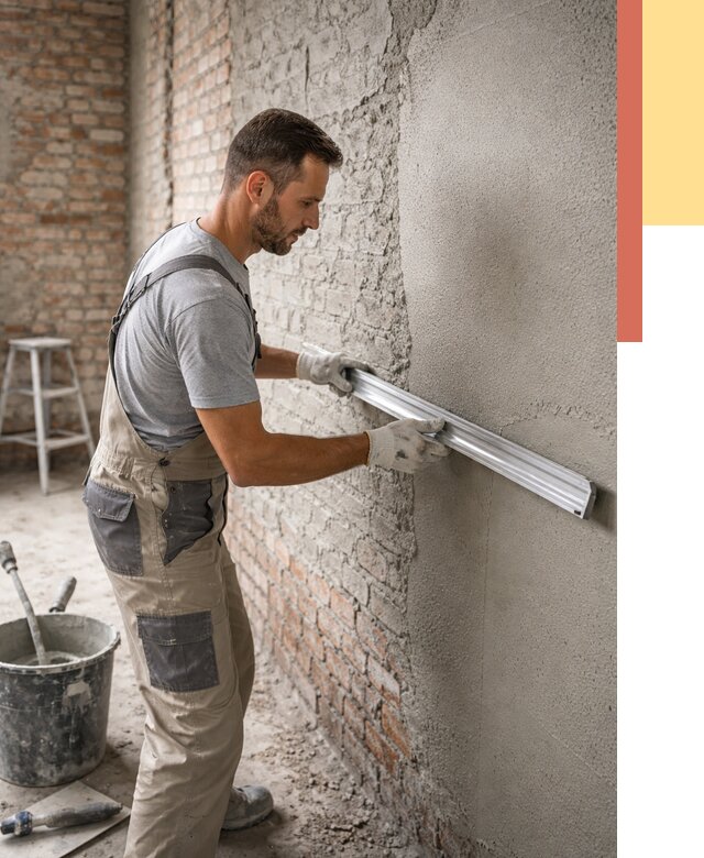 Штукатурка кирпичных стен в Удомле от 4675 руб/м2 — быстро и недорого | ОТДЕЛОЧНИК-Дмл