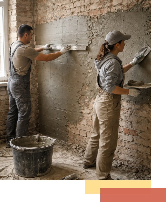 Штукатурка кирпичных стен в Удомле — качественно и надежно