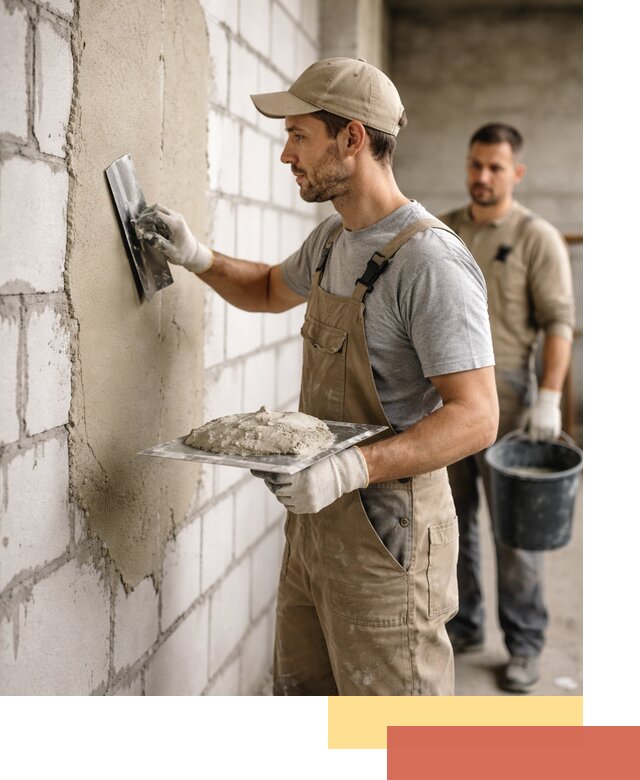 Штукатурка стен из газобетона в Удомле под ключ