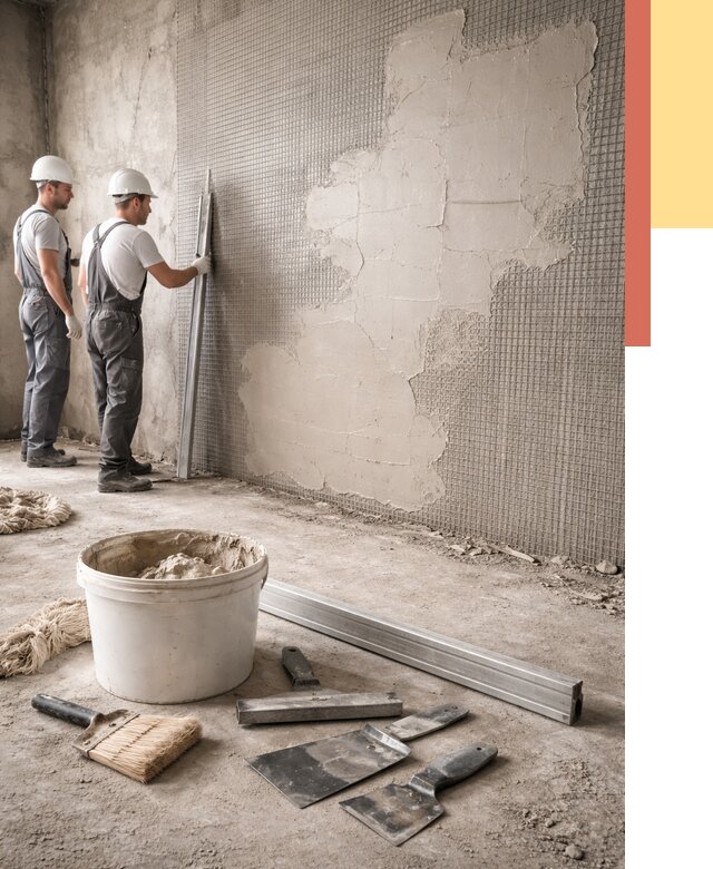 Штукатурка стен по сетке в Удомле от 5714 руб./м2 — быстро и недорого | ОТДЕЛОЧНИК-Дмл