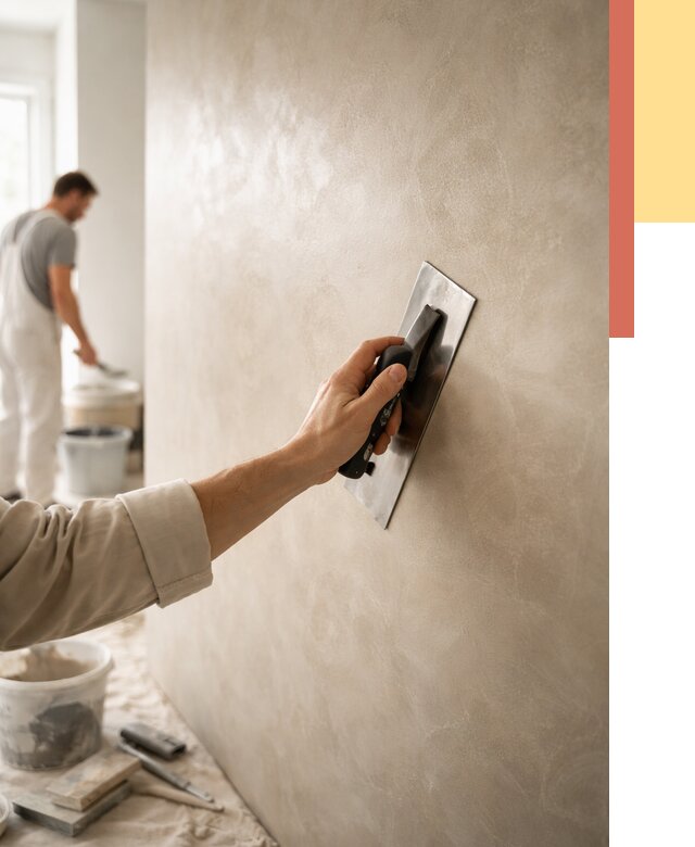 Венецианская штукатурка в Удомле от 3636 руб/м² — нанесение стен под ключ | ОТДЕЛОЧНИК-Дмл