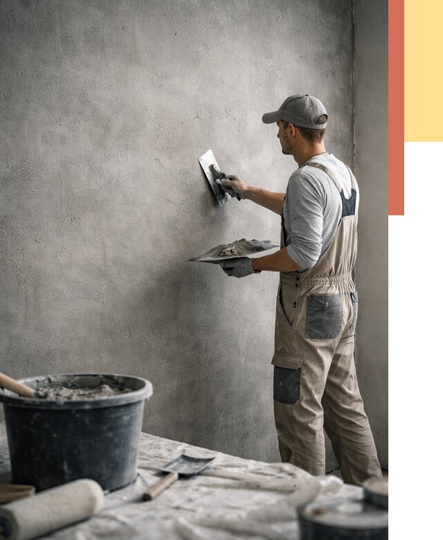 Декоративная штукатурка под бетон в Удомле от 2597 руб./м² — нанесение под ключ | ОТДЕЛОЧНИК-Дмл