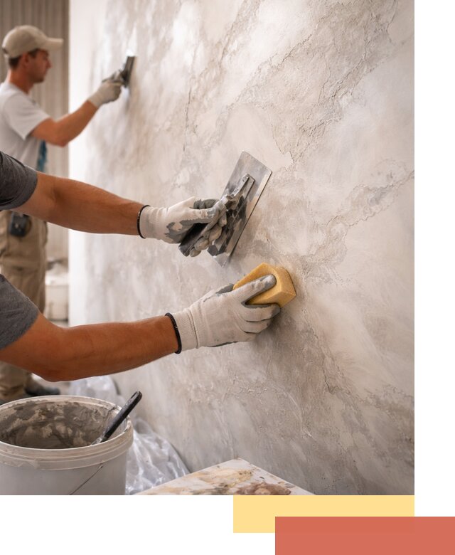 Декоративная штукатурка под мрамор в Удомле для стен и потолков