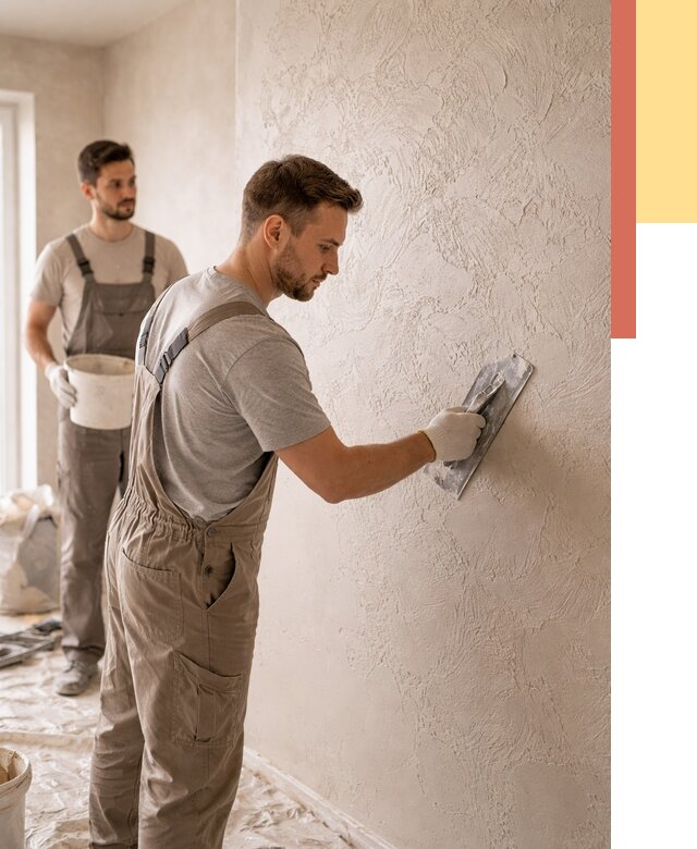 Фактурная штукатурка стен в Удомле от 4363 руб./м² — заказать под ключ | ОТДЕЛОЧНИК-Дмл