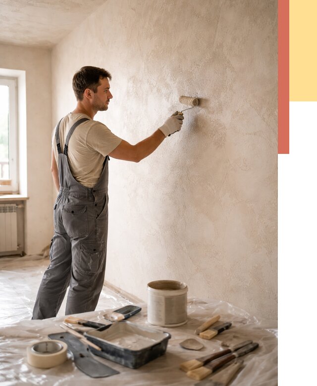 Нанесение лессирующей краски по декоративке в Удомле от 1818 руб. | ОТДЕЛОЧНИК-Дмл