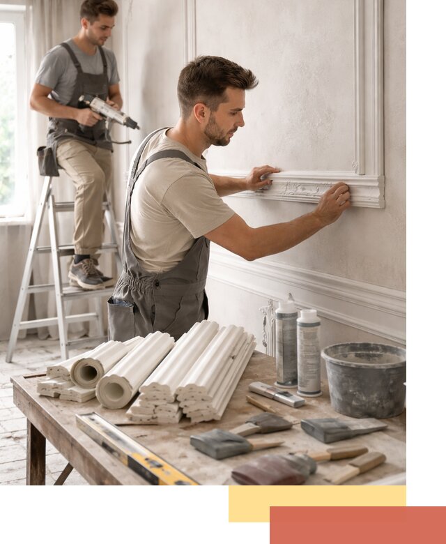 Монтаж лепнины на стены в Удомле профессионально и качественно