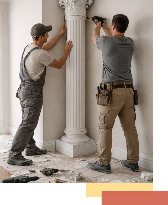 Установка декоративных колонн в Удомле под ключ