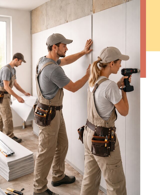 Монтаж ПВХ панелей на стены в Удомле от 468 руб/м2 — быстро и недорого | ОТДЕЛОЧНИК-Дмл