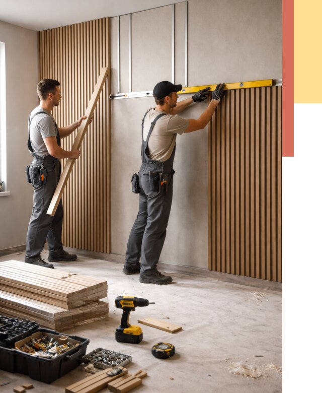 Монтаж реечных панелей на стены в Удомле от 1247 руб. — быстро и недорого | ОТДЕЛОЧНИК-Дмл