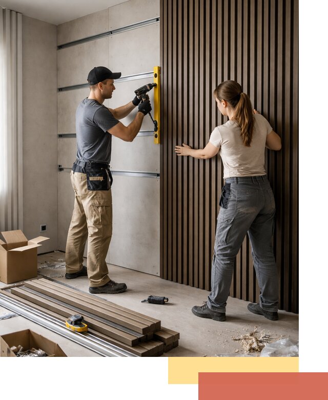 Монтаж реечных панелей на стены в Удомле