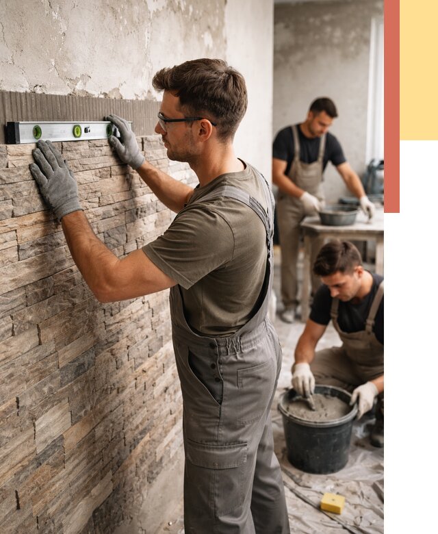 Монтаж искусственного камня в Удомле от 4675 руб. под ключ | ОТДЕЛОЧНИК-Дмл