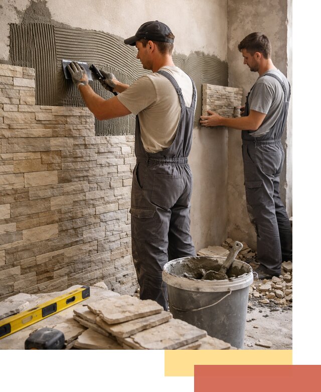 Монтаж искусственного камня в Удомле — облицовка стен и фасадов