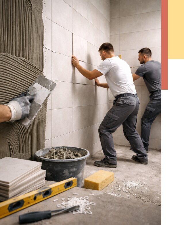 Укладка плитки на стены в Удомле от 883 руб. — качественно и недорого | ОТДЕЛОЧНИК-Дмл