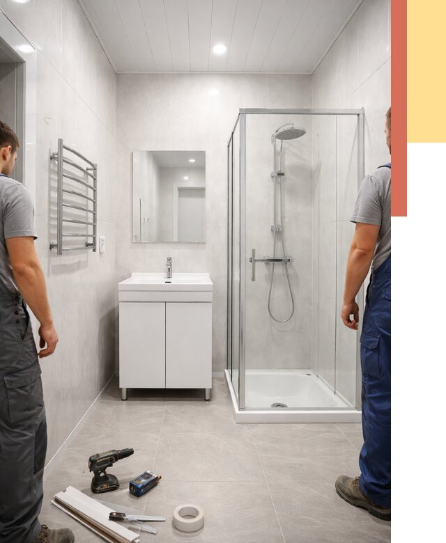 Отделка ванной комнаты панелями ПВХ в Удомле от 4675 руб. за м2 | ОТДЕЛОЧНИК-Дмл