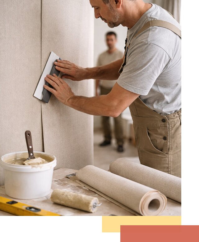 Поклейка текстильных обоев в Удомле профессионально и аккуратно