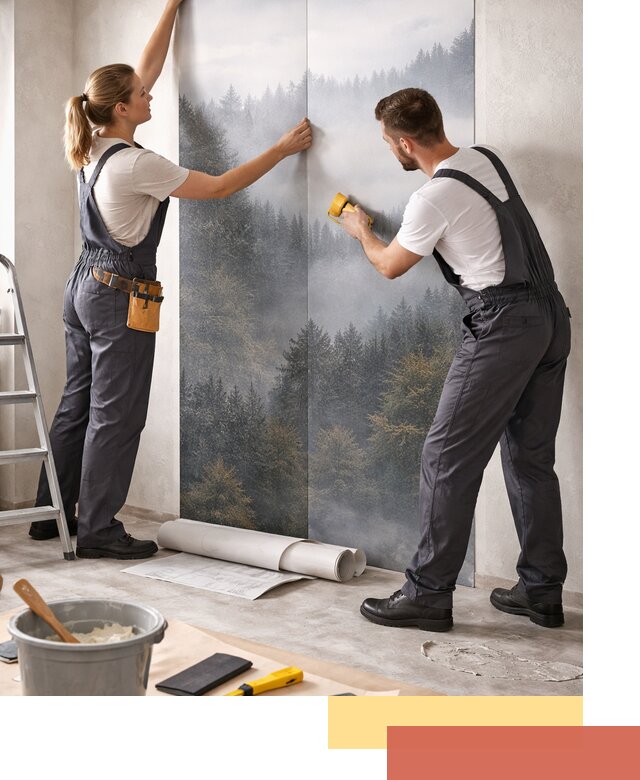 Поклейка фотообоев профессионально в Удомле под ключ