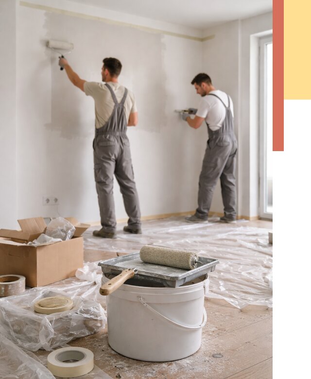 Покраска стен в квартире в Удомле от 2597 руб/м2 — быстро и недорого | ОТДЕЛОЧНИК-Дмл