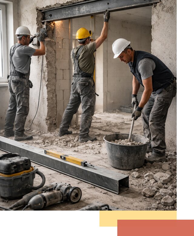 Создание проемов в стенах и несущих конструкциях в Удомле