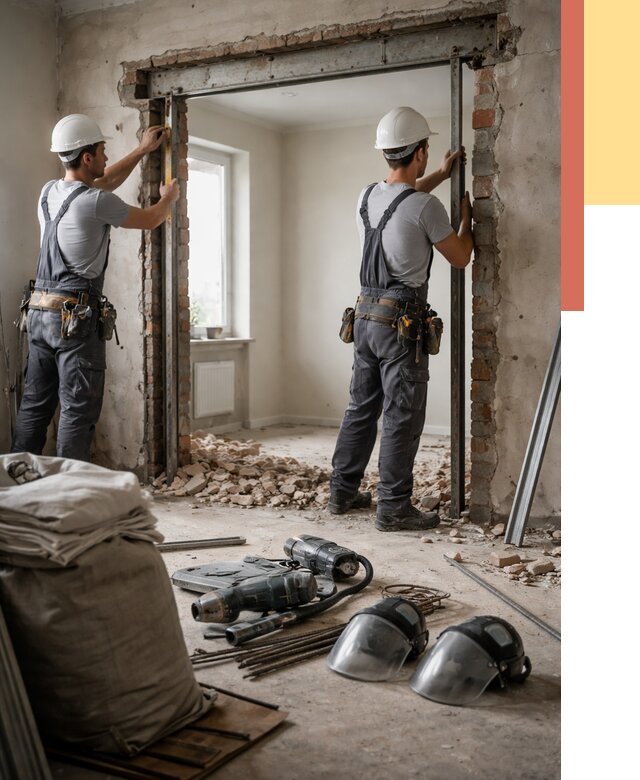 Расширение дверного проема в Удомле от 12986 руб. под ключ | ОТДЕЛОЧНИК-Дмл