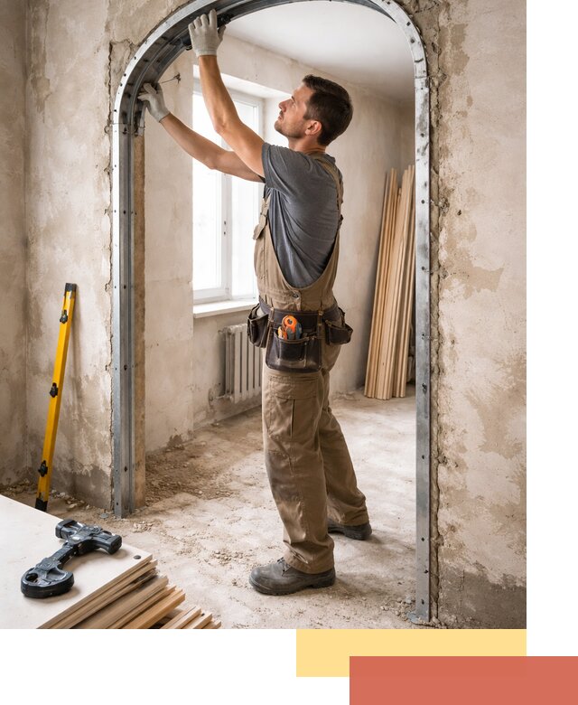 Устройство арочного проема в Удомле под ключ