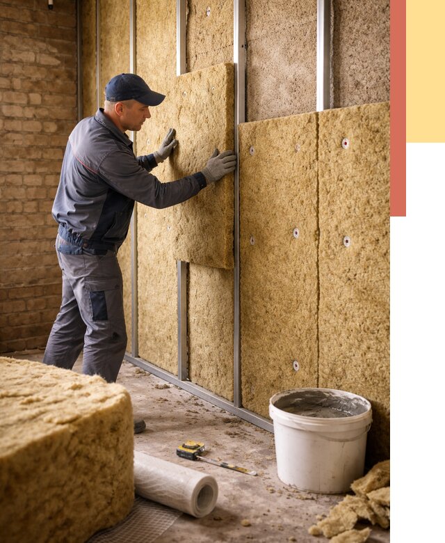 Утепление стен минватой в Удомле от 1403 руб./м2 — недорого и быстро | ОТДЕЛОЧНИК-Дмл