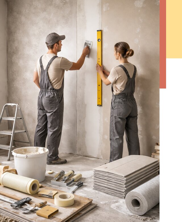 Отделка стен в Удомле от 1558 руб/м² — недорого, быстро, под ключ | ОТДЕЛОЧНИК-Дмл