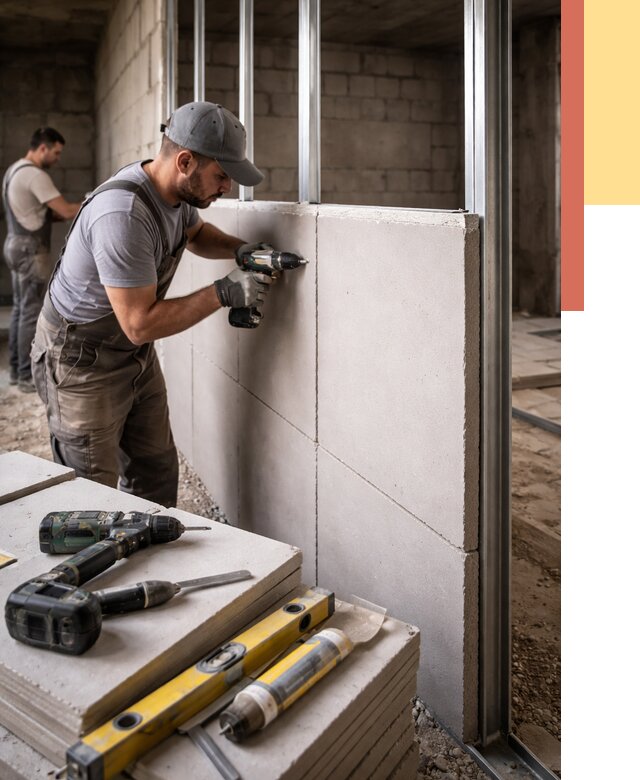 Кладка влагостойких перегородок ПГП в Удомле от 1247 руб. под ключ | ОТДЕЛОЧНИК-Дмл