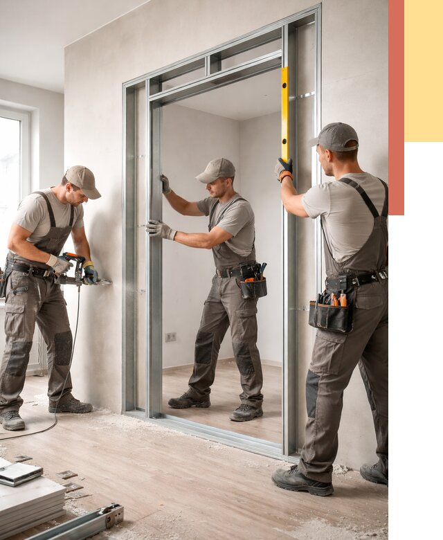 Устройство дверного проема в перегородке в Удомле от 4675 руб. под ключ | ОТДЕЛОЧНИК-Дмл