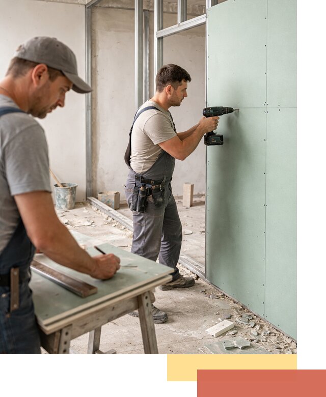 Перегородки из влагостойкого гипсокартона под ключ в Удомле