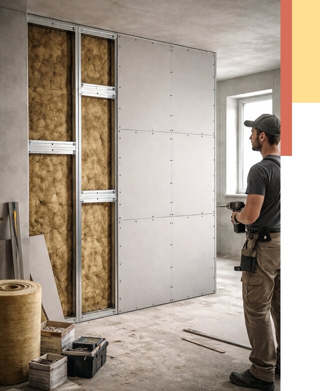 Усиленная перегородка под навеску в Удомле от 13298 руб. — монтаж под ключ | ОТДЕЛОЧНИК-Дмл