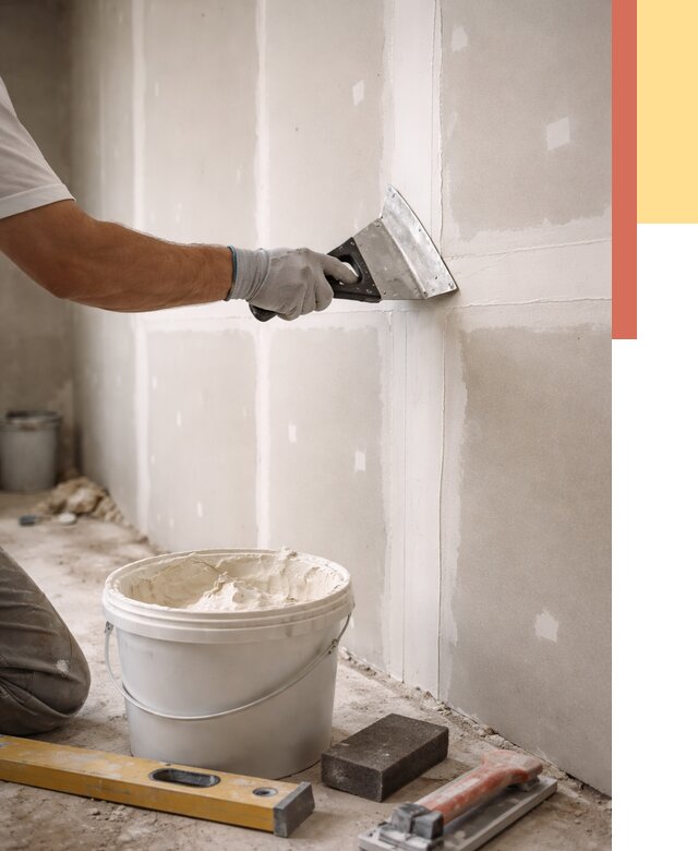 Шпаклевка перегородок из гипсокартона в Удомле от 2597 руб. — услуги ОТДЕЛОЧНИК-Дмл