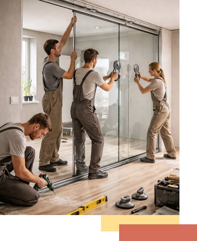 Изготовление стеклянных перегородок на заказ в Удомле