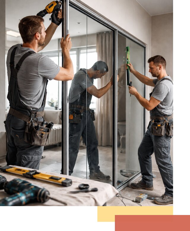 Каркасные стеклянные перегородки под ключ в Удомле